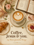 Coffee, Jesus & You birthday card, front