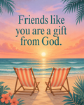A Gift From God birthday card, front