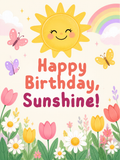 For My Daughter 6-card pack: Happy Birthday, Sunshine!