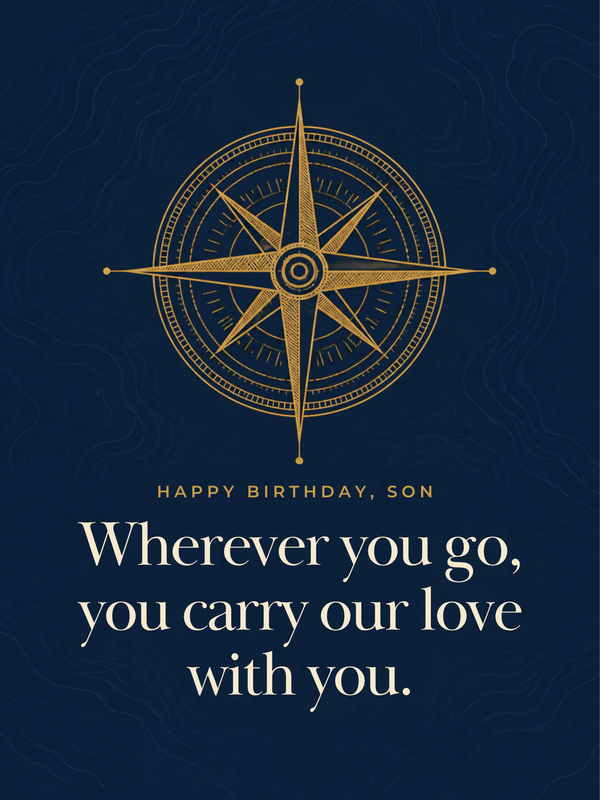 You Carry Our Love With You birthday card, front