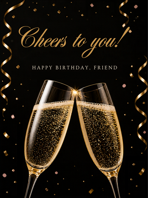 Cheers to You! birthday card, front