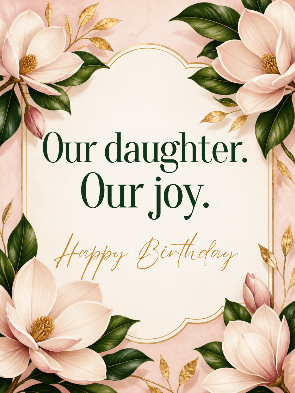 For My Daughter 6-card pack: Our Daughter. Our Joy.